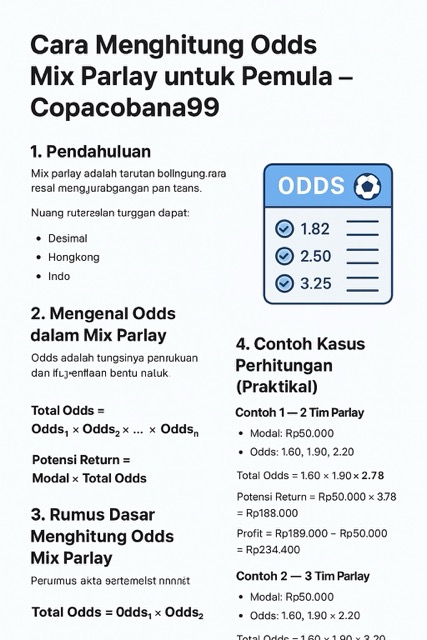 cara menghitung odds mix parlay